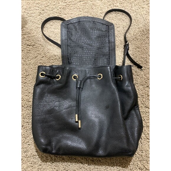 Kate Spade new york WKR00327 Flap Backpack Black Pebble leather